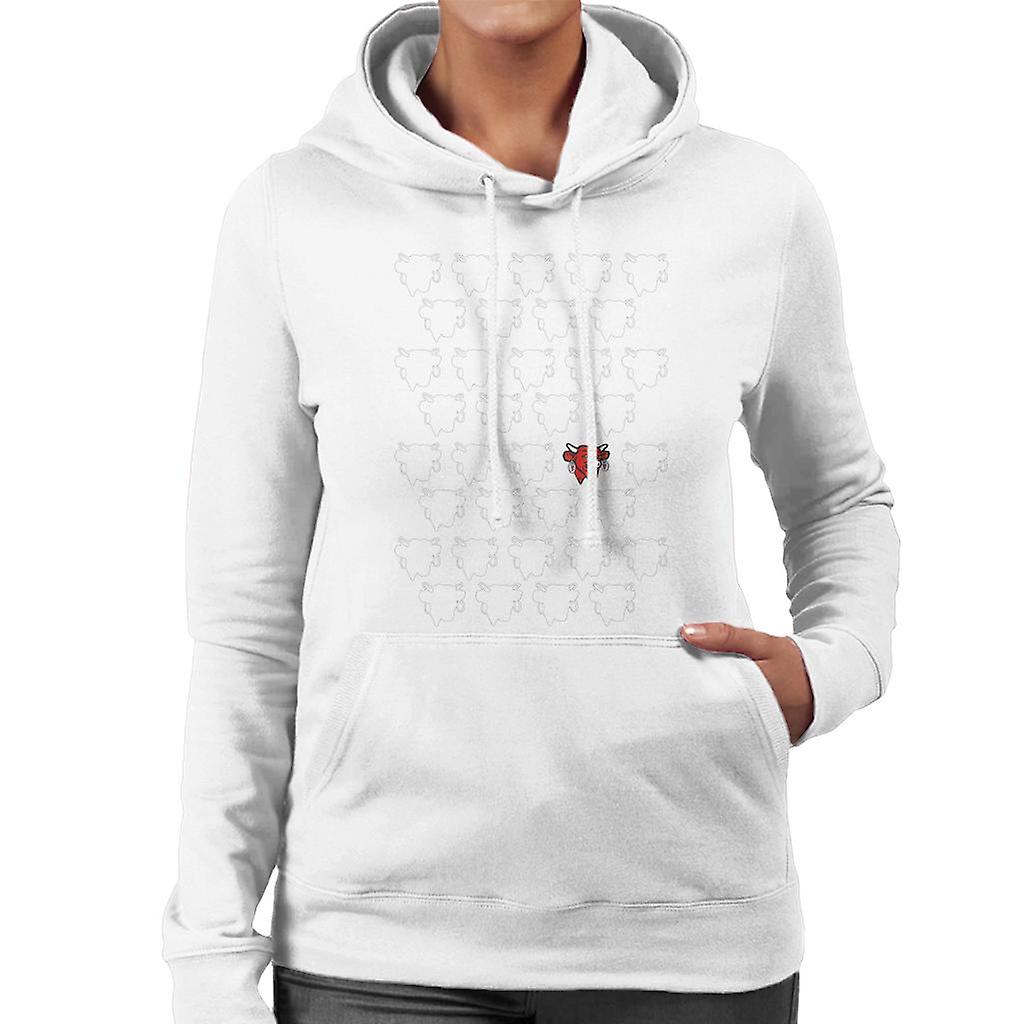 O moletom com capuz feminino da vaca rindo