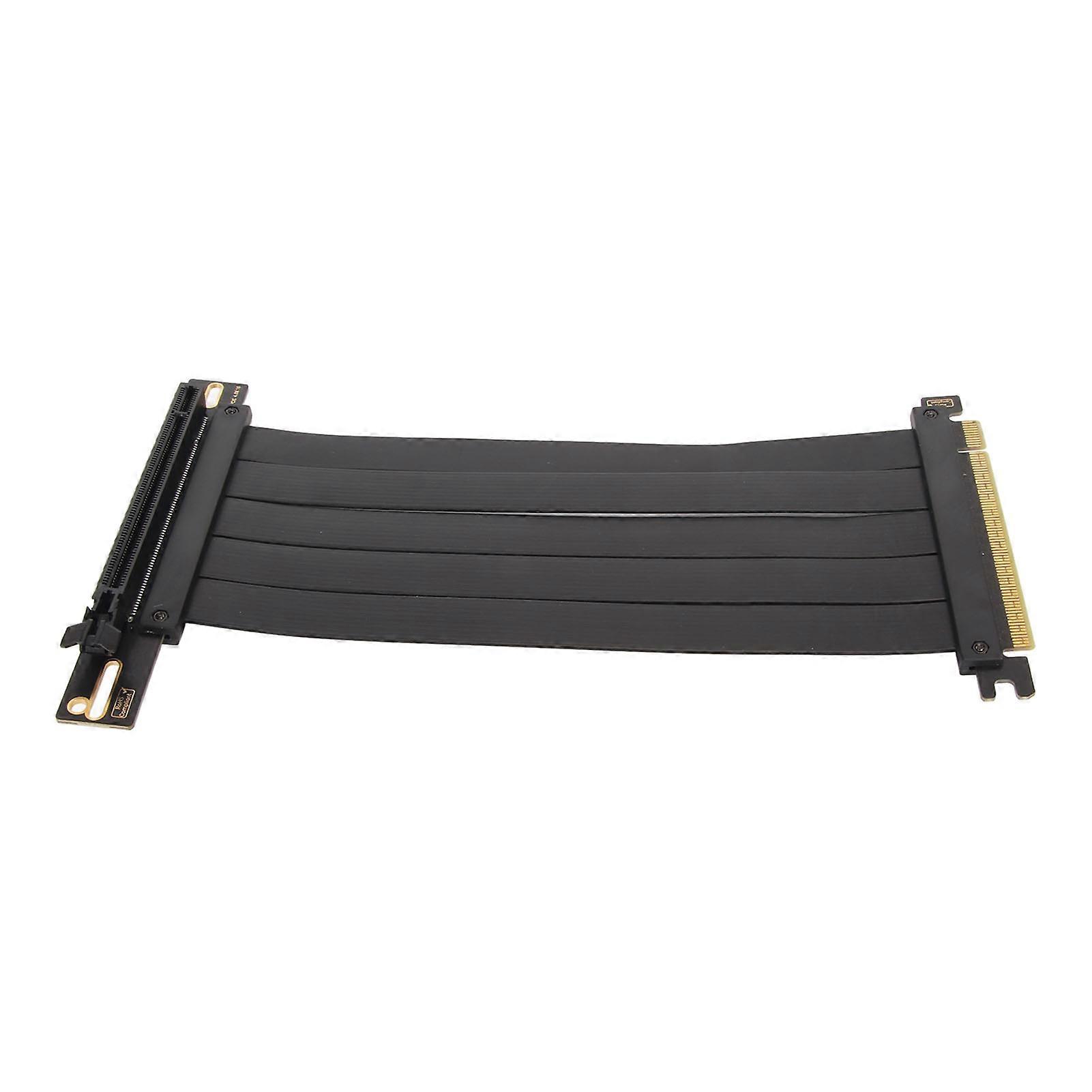 PCIE 4.0 X16 Riser Cable High Speed Flexible Extender Card Extension Port 90 Degree GPU Extension Cable for RTX 4090 Black 60cm / 23.6in