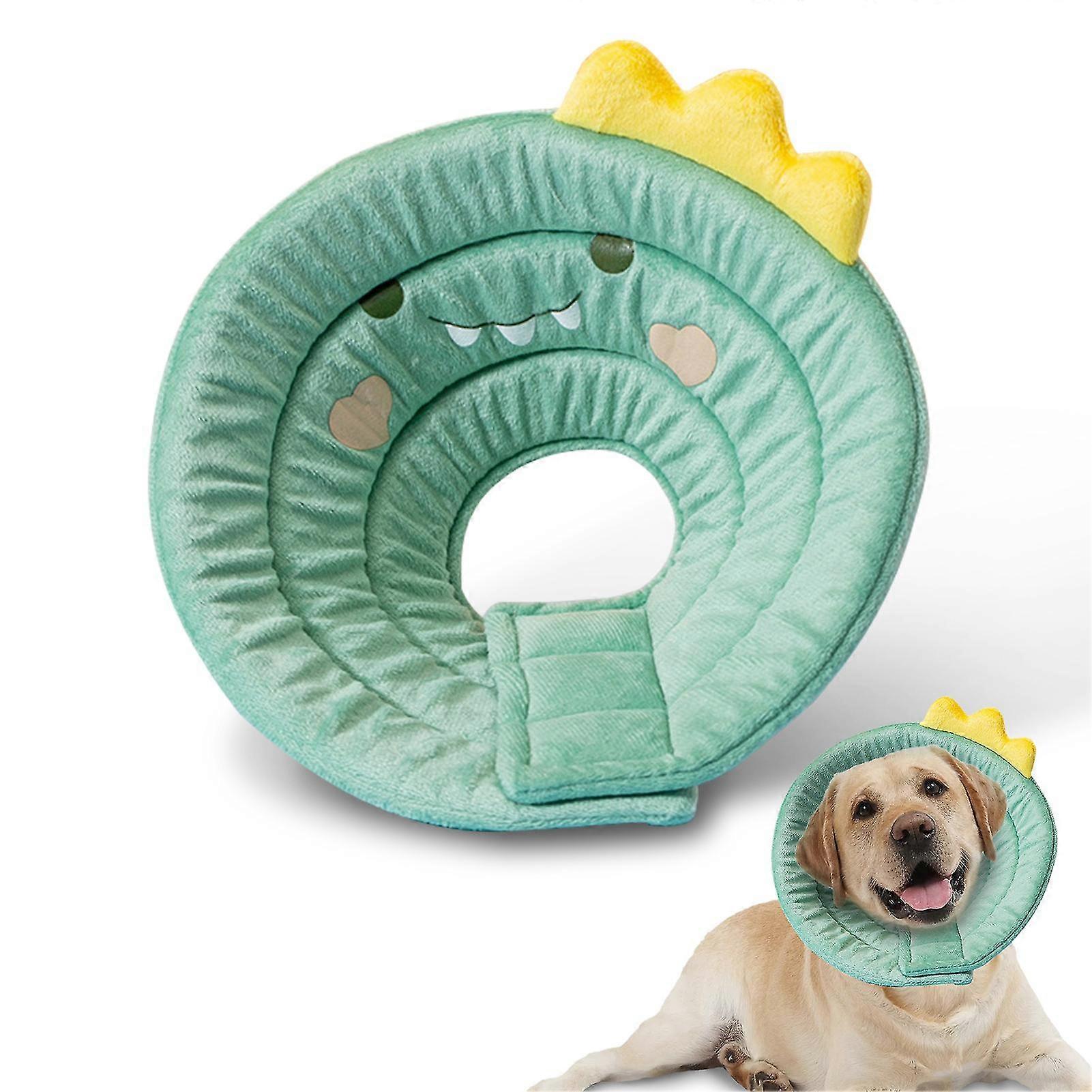 Soft Dog Cone Cat Cone Comfy Elizabethan Collar For Dogs Cats Dinosaur Shape Adjustable Collars Cones
