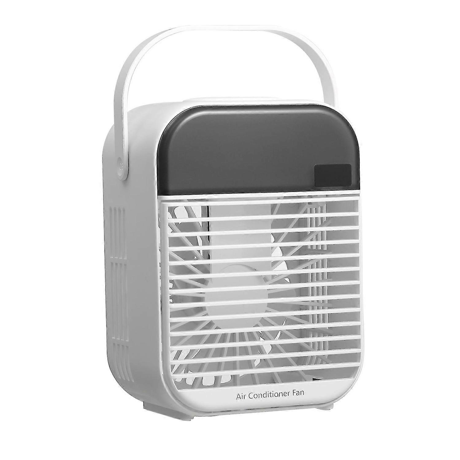 Digital Display Cooling Fan Silent Night Light,white Battery Charging