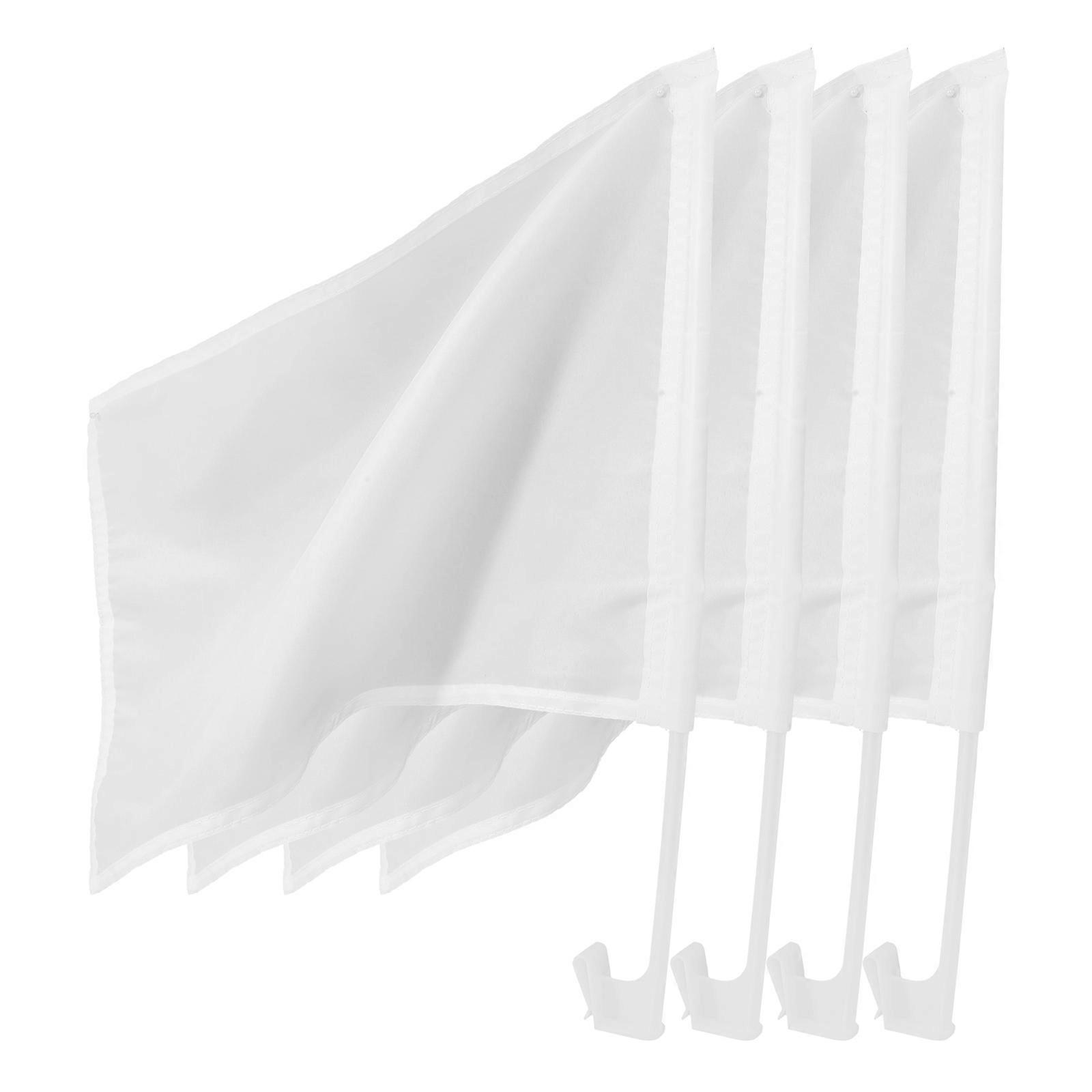 4pcs Handheld Flags Competition Handheld Flag Hand Shaking Flag Blank Flags for DIY
