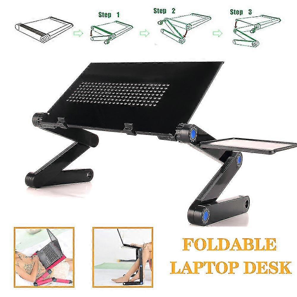 قابل للتعديل كمبيوتر محمول مكتب موقف محمول مريح Lapdesk لسرير التلفزيون أريكة الكمبيوتر الكمبيوتر الكمبيوتر دفتر طاولة مكتب الوقوف مع وسادة