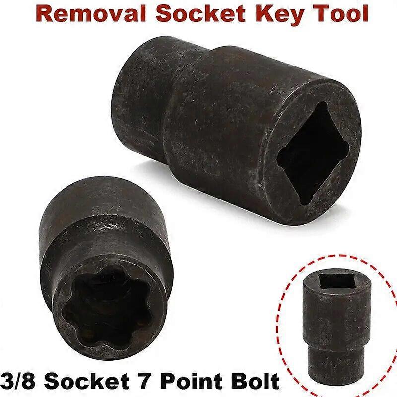 Universal 3/8 Socket To Remove M8 7 Points Bolt Wheel Front Nut Socket Key Tool