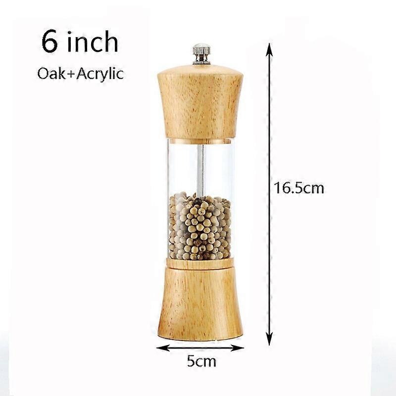 Manual Solid Wood Salt And Pepper Grinder Seasoning Spice Grinder 4"/5"/6''/8''/10'' Inch Multi-purpose Mill Kitchen Tools Coffee Grinders