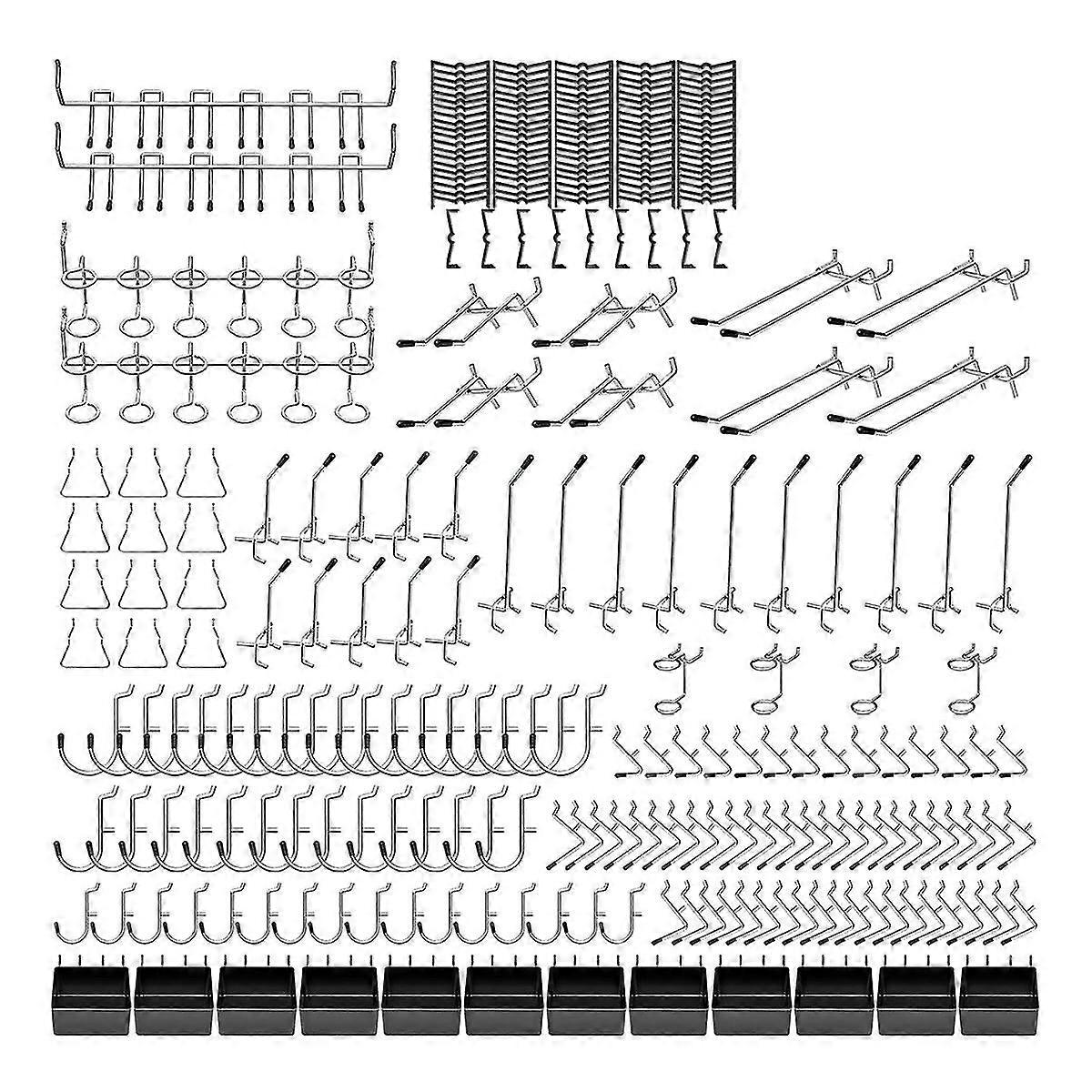 278PCS Peg Board Accessories Peg Board Hooks Set for Organizing Various Tools, 1/8 and 1/4 InchHang