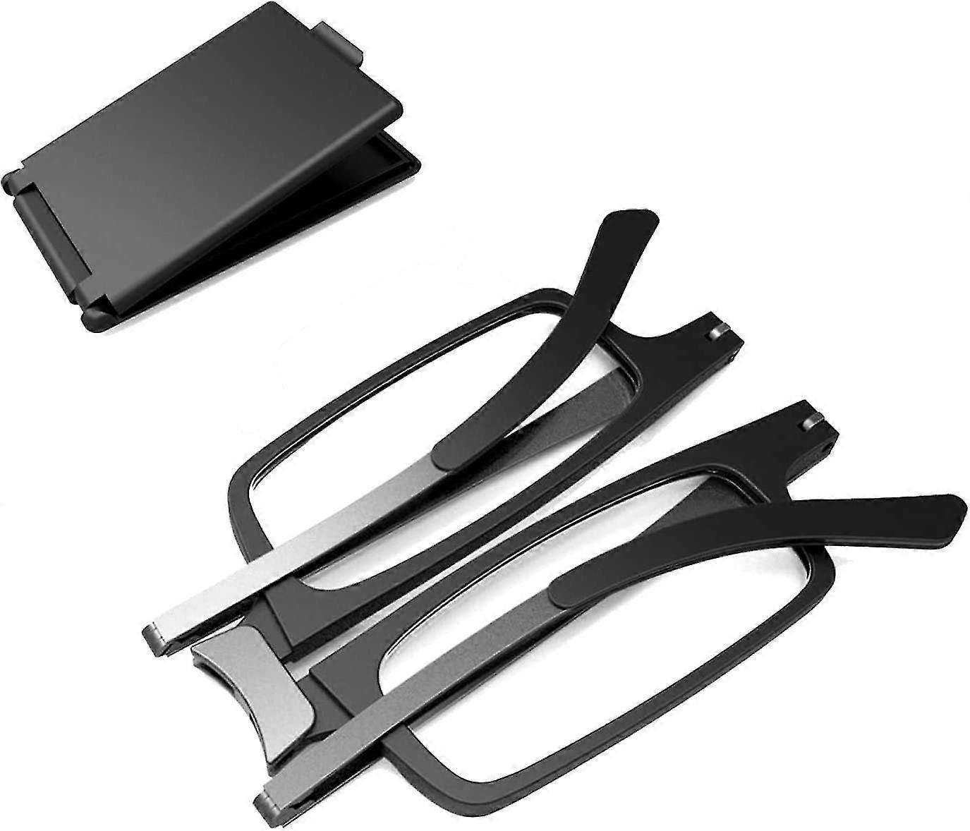 Ultra-light And Thin Foldable Reading Glasses Folding Readers For Men Women Compact Portable Rectangle Eyewear Case-In stock