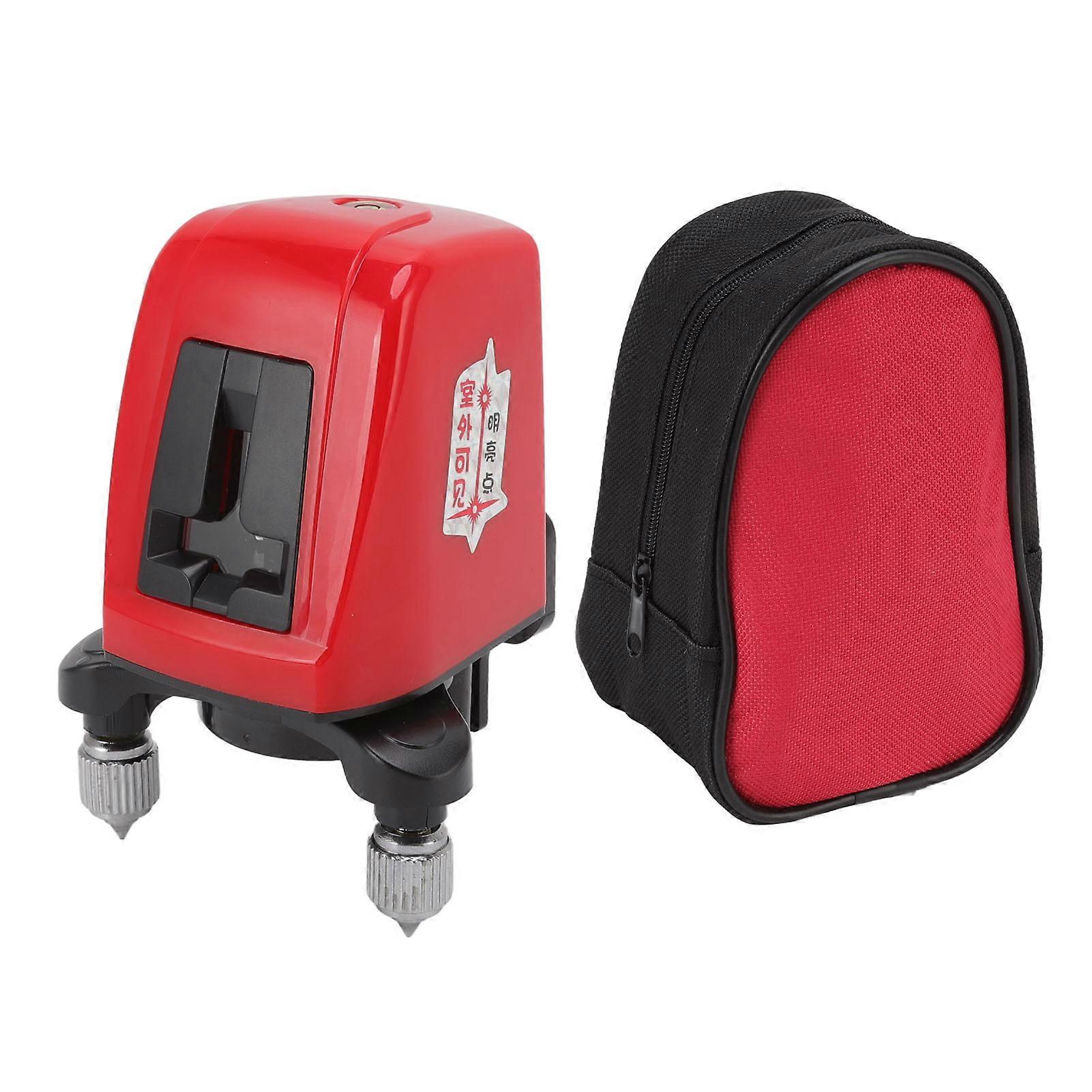 Portable Infrared Level High Accuracy Self Leveling Mini Cross Line Level Tool 2 Lines Red Light