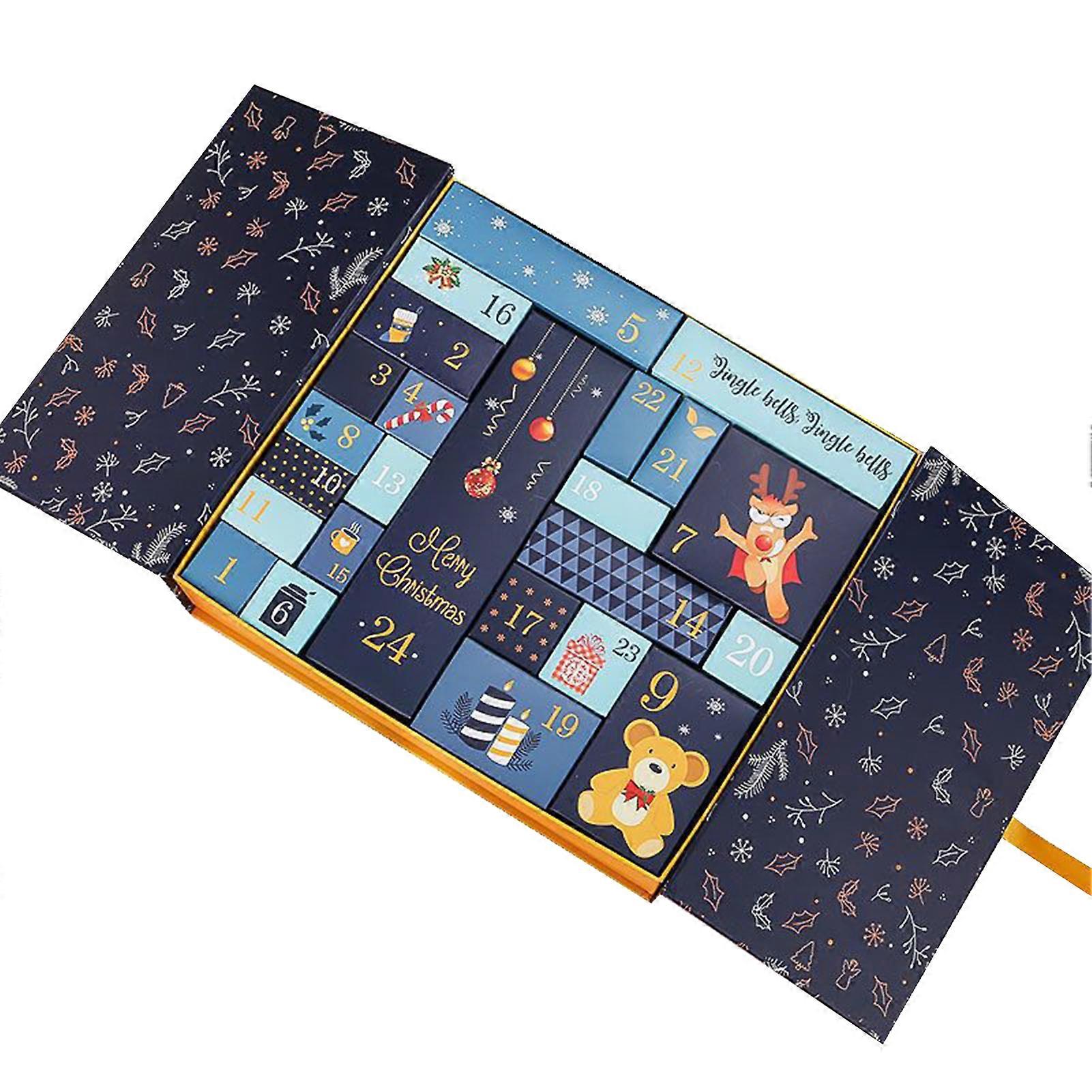 Empty Advents Calendar Box 2024 Countdown Fillable Surprises Box with 24 Drawers for Kids Family