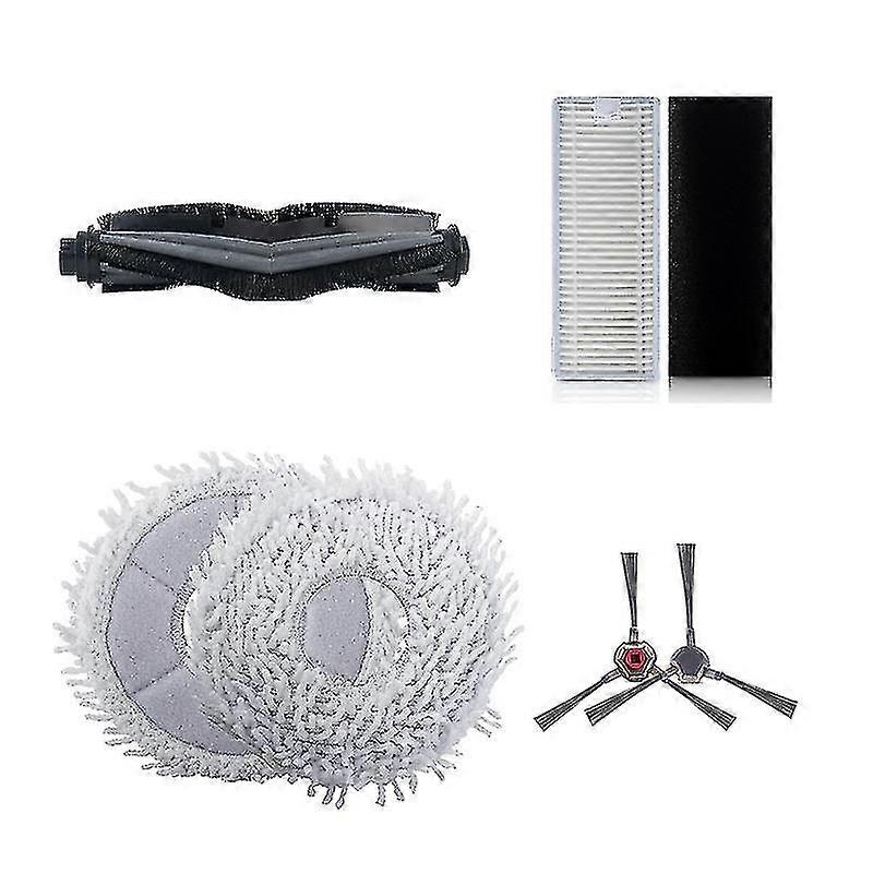 6pcs Replacement Parts Main Side Brush Hepa Filter Mop Cloth