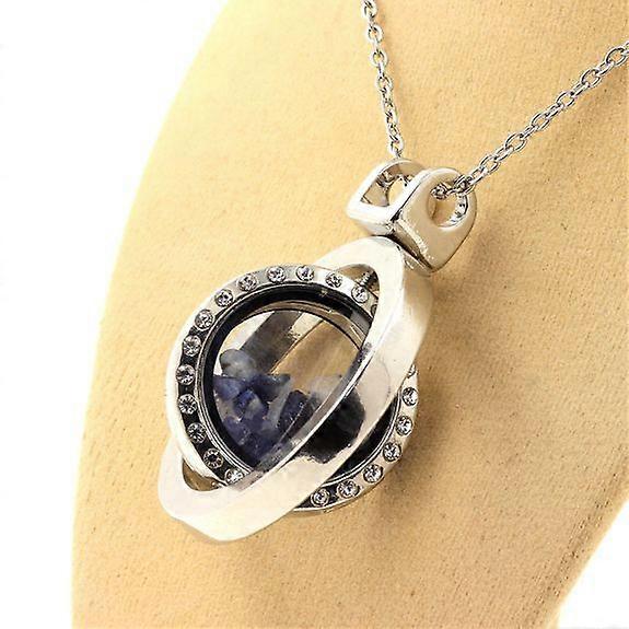 Raw Benitoite necklace