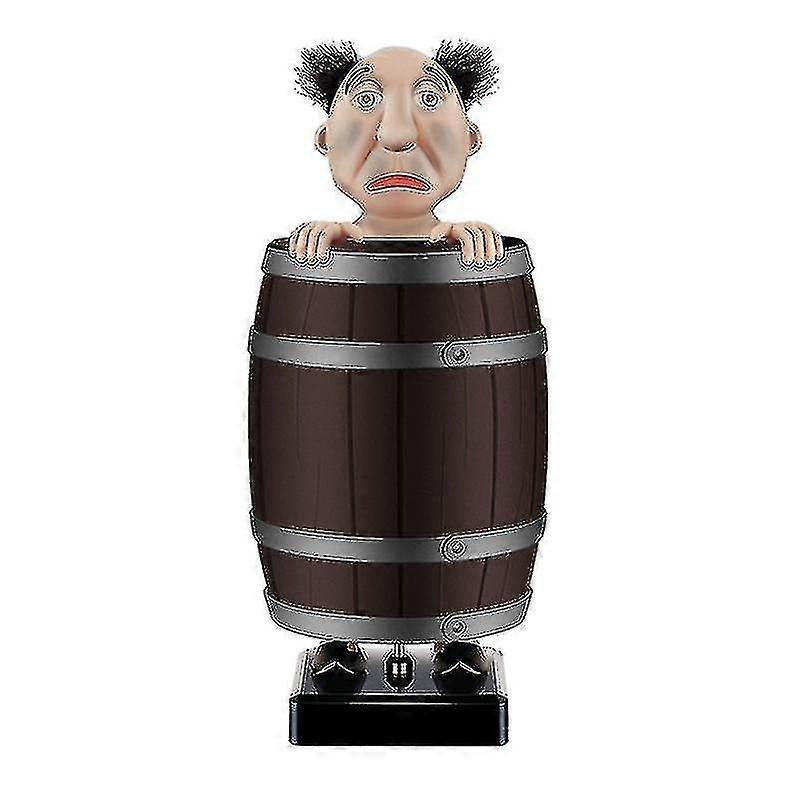 面白いタバコホルダー、クリエイティブスプーフィングボックス、木製バレルボックスフィギュア像のサンタクロース