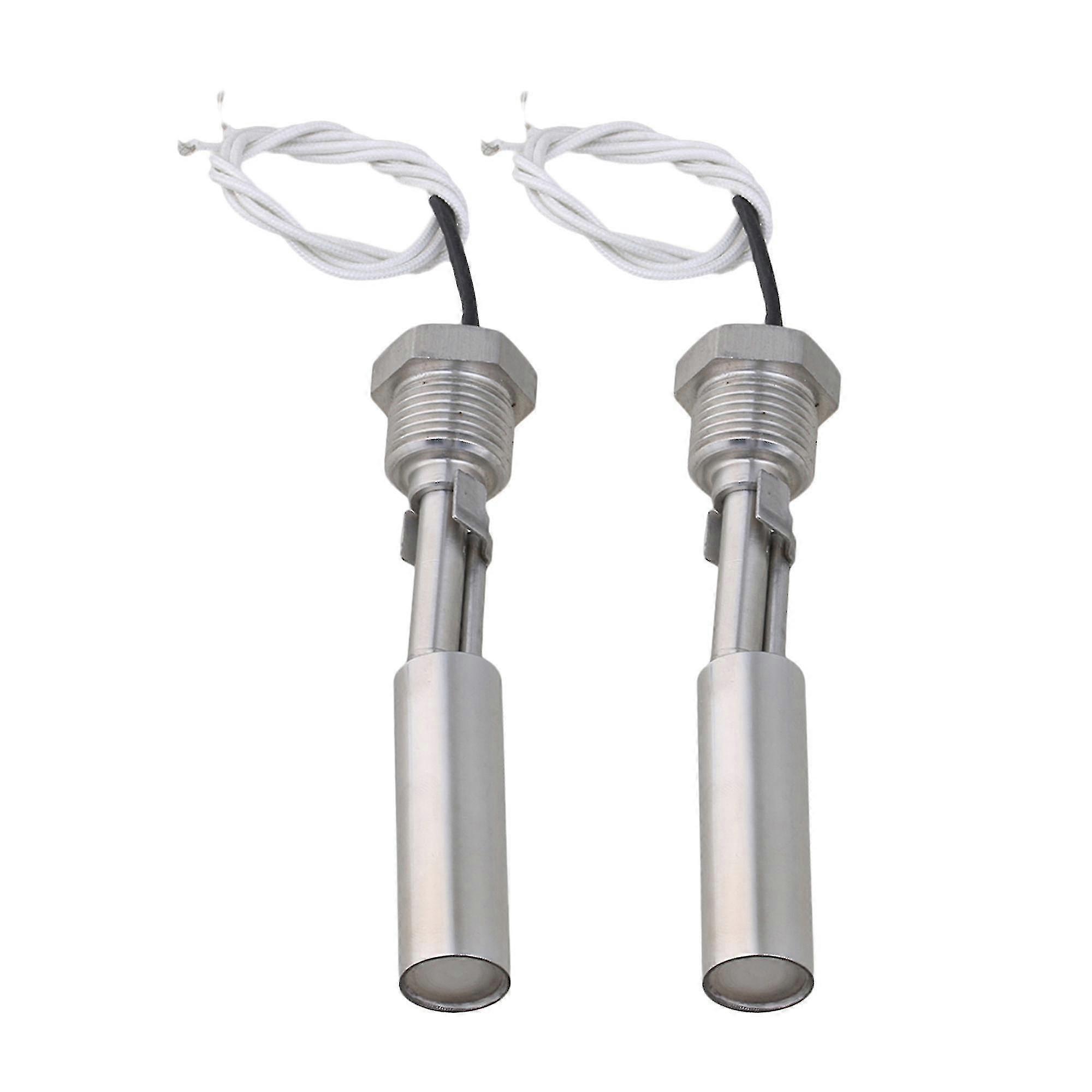 2pcs Side Loading Liquid Water Level Sensor Horizontal Float Switch Chrome