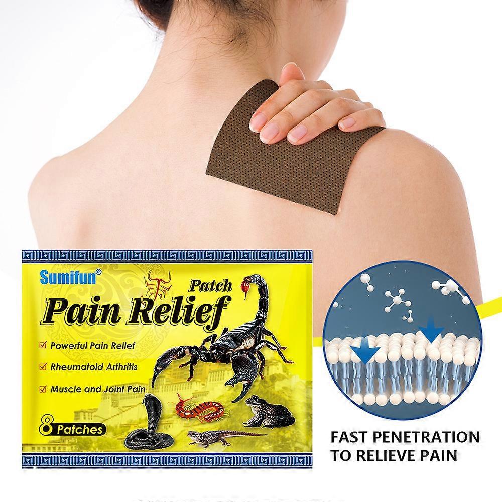 Muscle Pain Relief Herbal Patches 8PCS/Bag Cervical Neck & Shoulder Muscle Fatigue