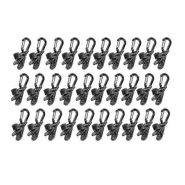 30-pack Tent Clips Adjustable Plastic Heavy Duty Windproof Awning Clips