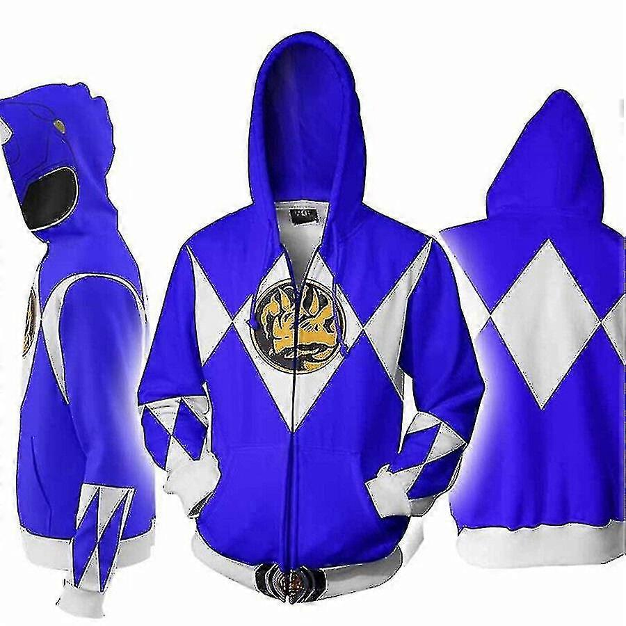 Power Rangers Sweatshirt Zip Jacket 3d Printed Hooded Sweater Cosplay ...