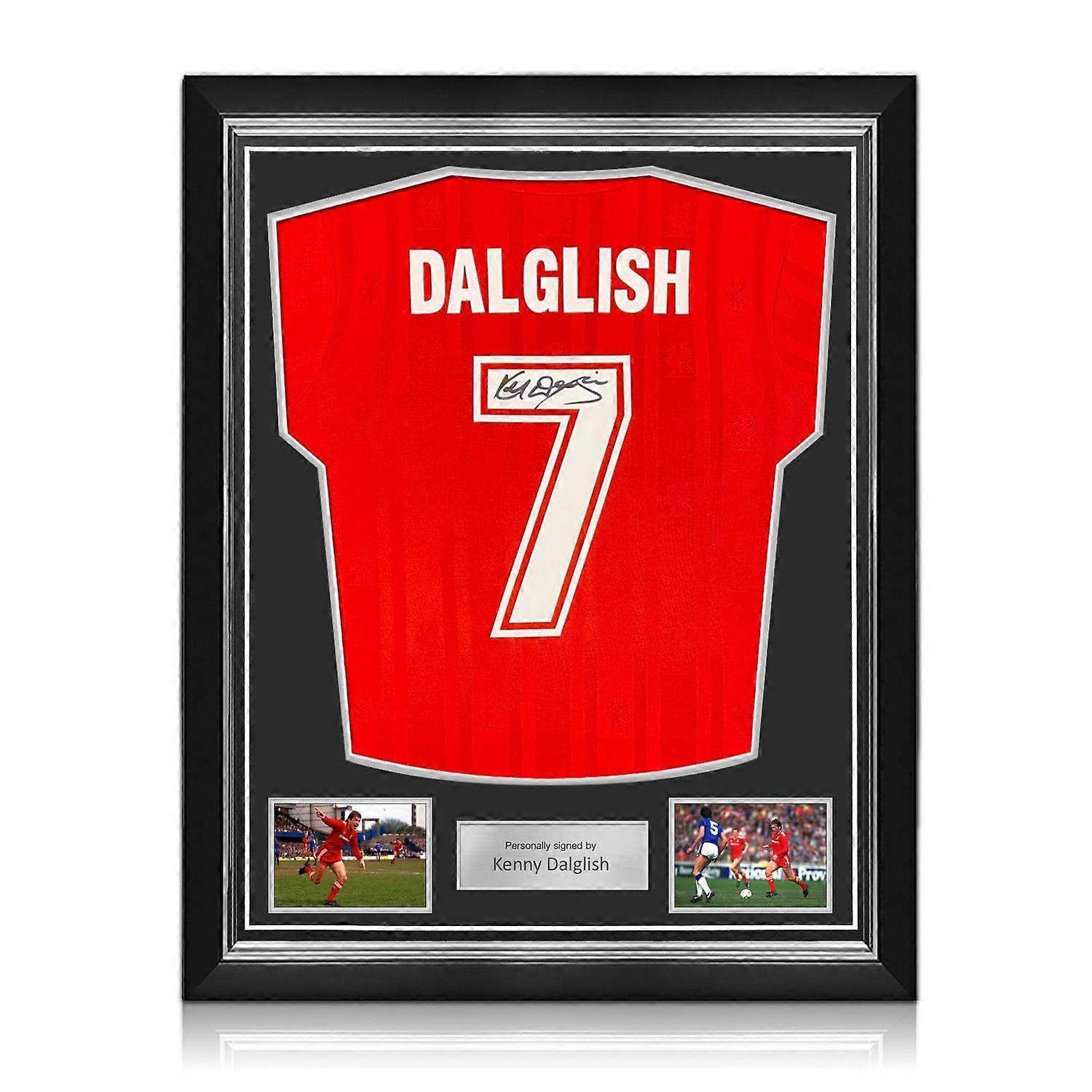 Kenny Dalglish Back Signed Liverpool 1986 Football Shirt. Superior Frame