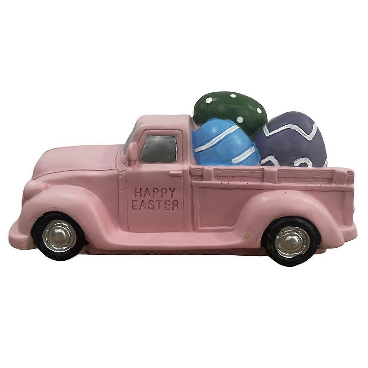 New Creatives Resurrection Festival Pink Truck Dinosaur Egg Decoration Resin Craft Home Desktop Dec