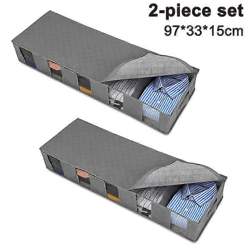 Storage Bag 2 Pieces Crday Foldable Underbed Cabinet Storage Boxes, Great Durability