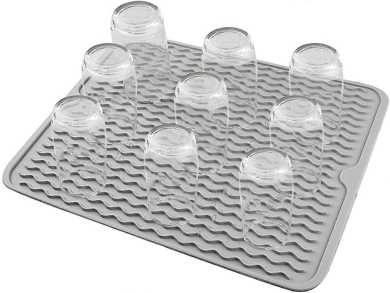 Silicone Drip Mat 40cm X 30cm Dish Drying Mat Dish Drip Mat For Kitchen