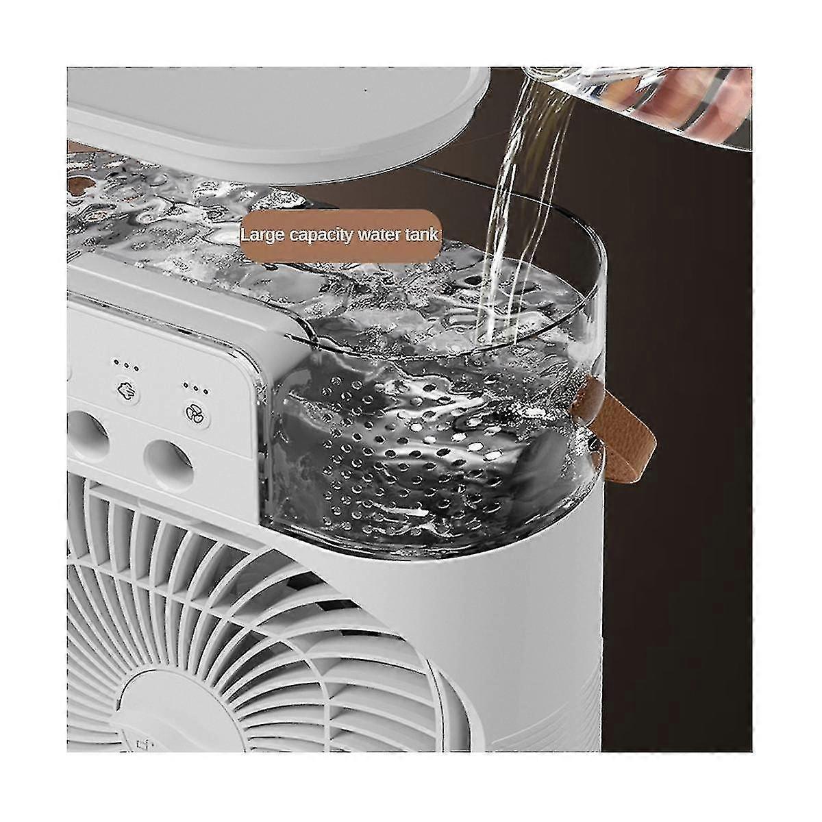 Klimaanlagenventilator 3-in-1 befeuchteter Nebelsprühventilator 7 Farben Nachtlicht Luftkühler Tragbare Luft C