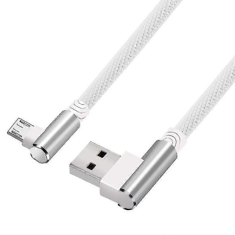 1m 2m 3m lading mikrokabel USB-plugg til 90 graders vinkel Micro Android ladelinjekontakt