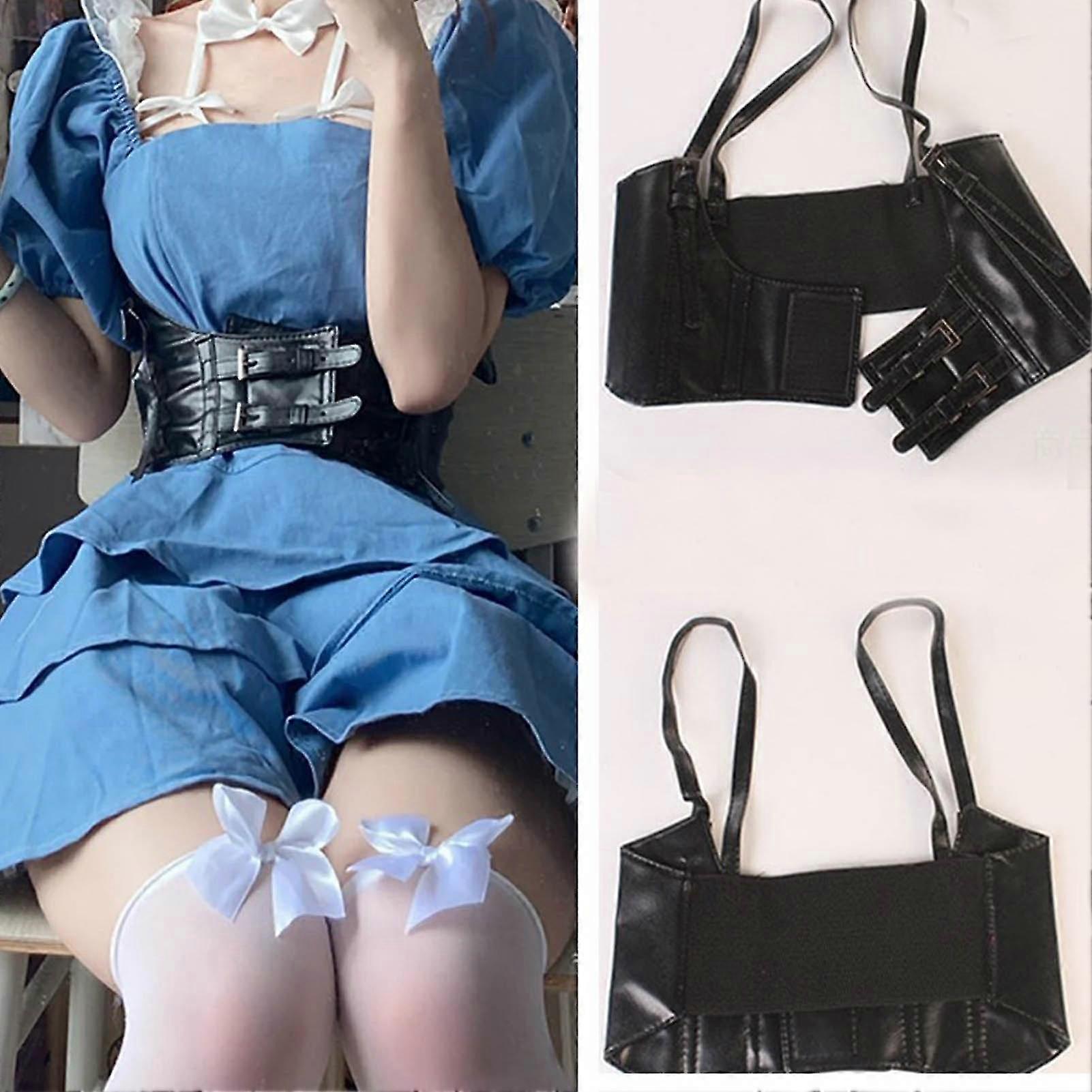 Spurs Faux Leather Longline Underbust Corset