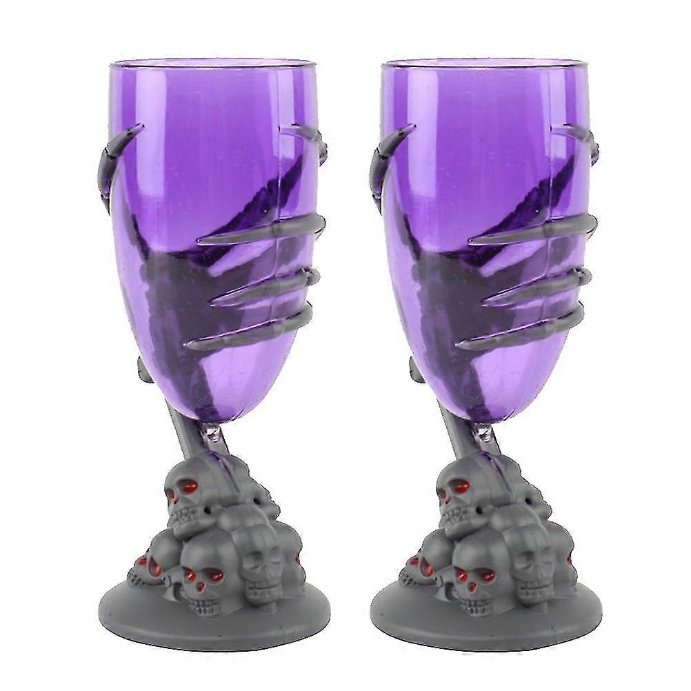 2pcs costumes for halloween scenes devil finger patterned glass luminous terror cup with led light