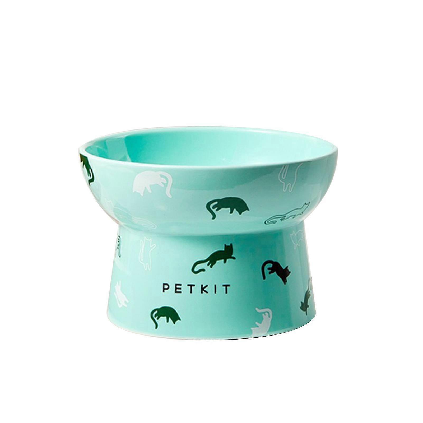 Pet Ceramic Tall Raised Bowl Durable Versatile Cat Feeding Supplies For Protect Pet's Spine