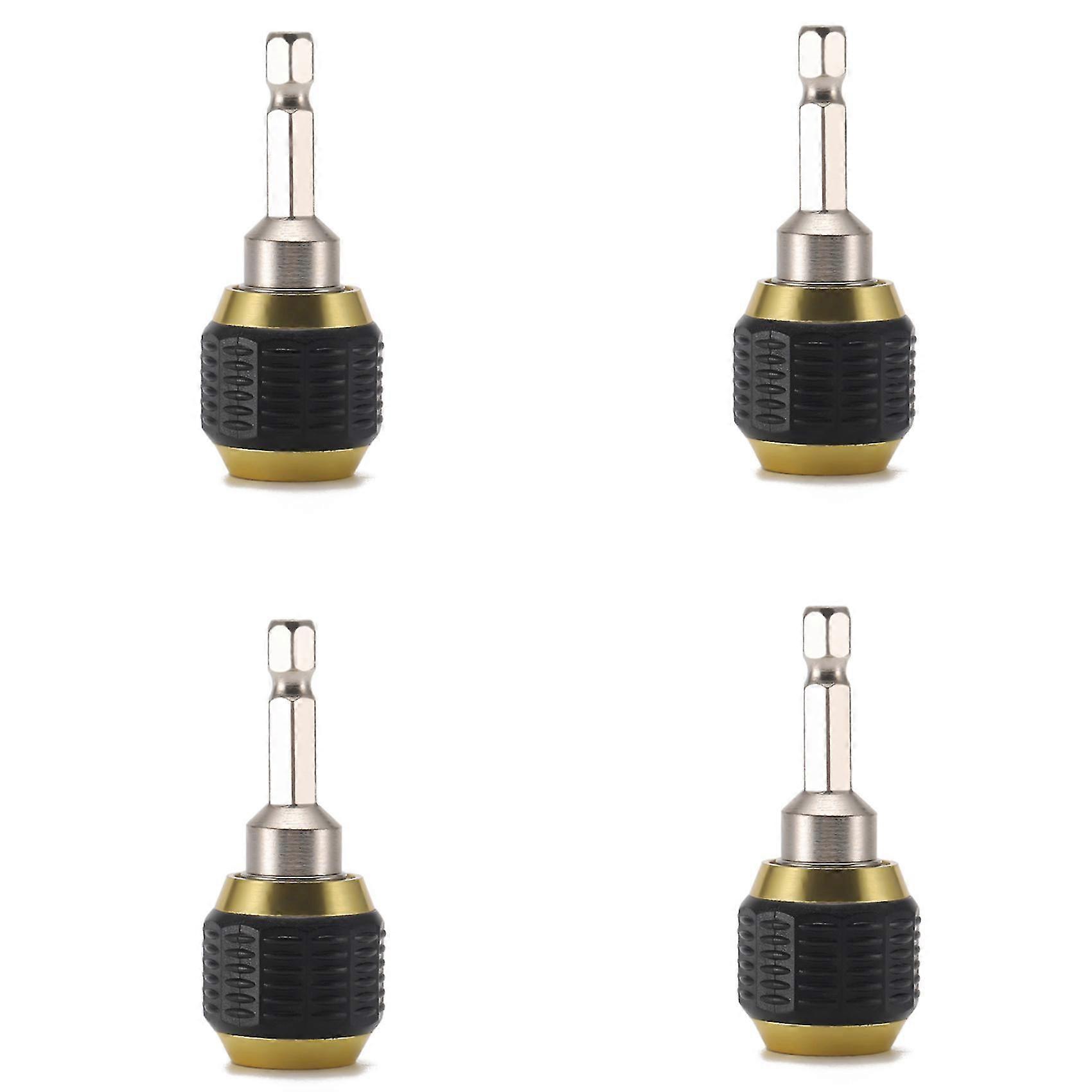 4pcs Hexagonal Shank Quick Coupling 50mm Keyless Drill Chuck Screwdriver Impact Driver Adaptor Power