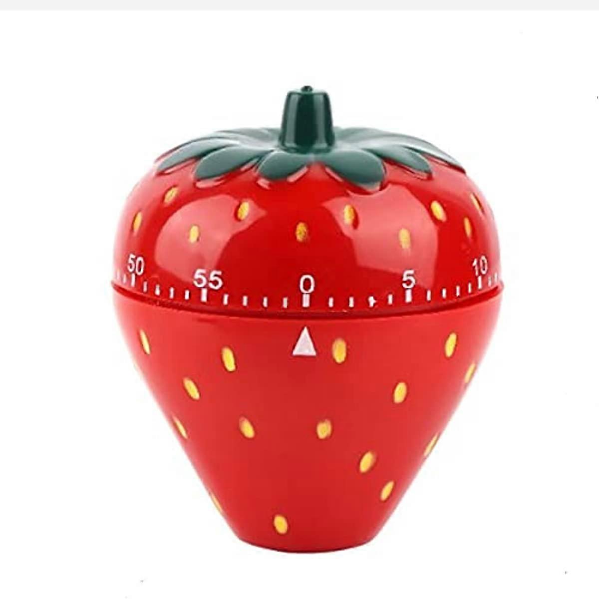 FCSHFC Creative Timer Cute Small Alarm Clock Pomodoro Strawberry Timers Student Time Manage Minimechanical Kids Timer (Color : Red A)