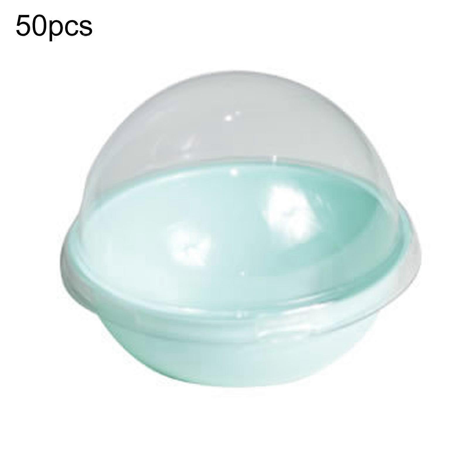 50Pcs Egg-Yolk Puff Container Disposable Saving Space Plastic Kids Favor Muffin Cupcake Container Baking Assistant