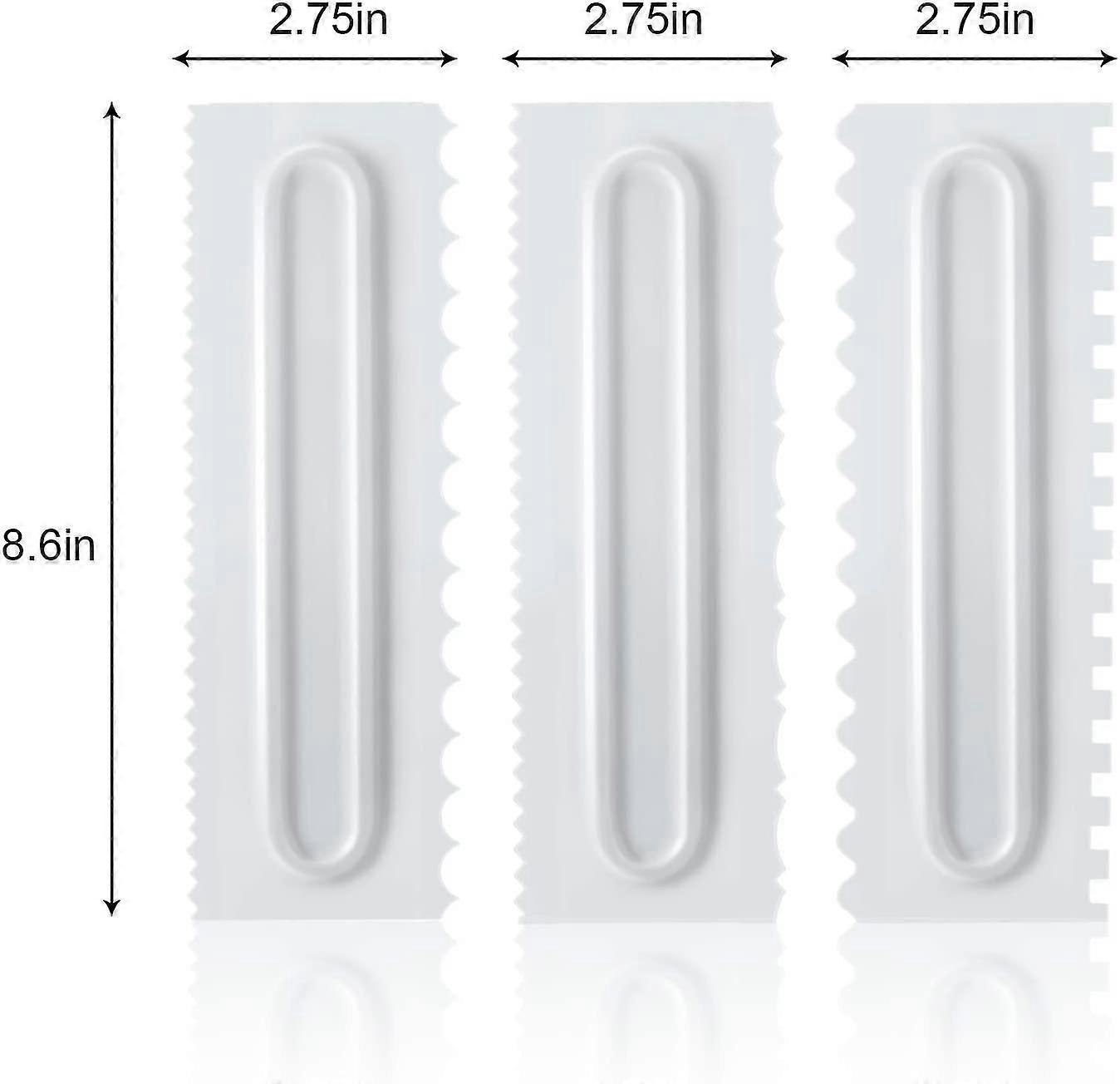 Cake Scraper 6pc,decorating Comb,plastic Sawtooth Cake Scraper Polishe