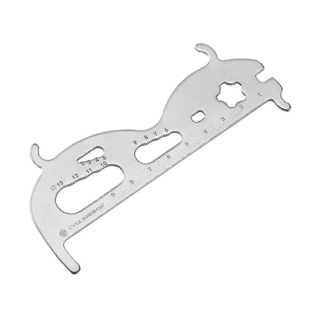 Cycling Box Multifunctional Bike Chains Measuring Rulers Silver