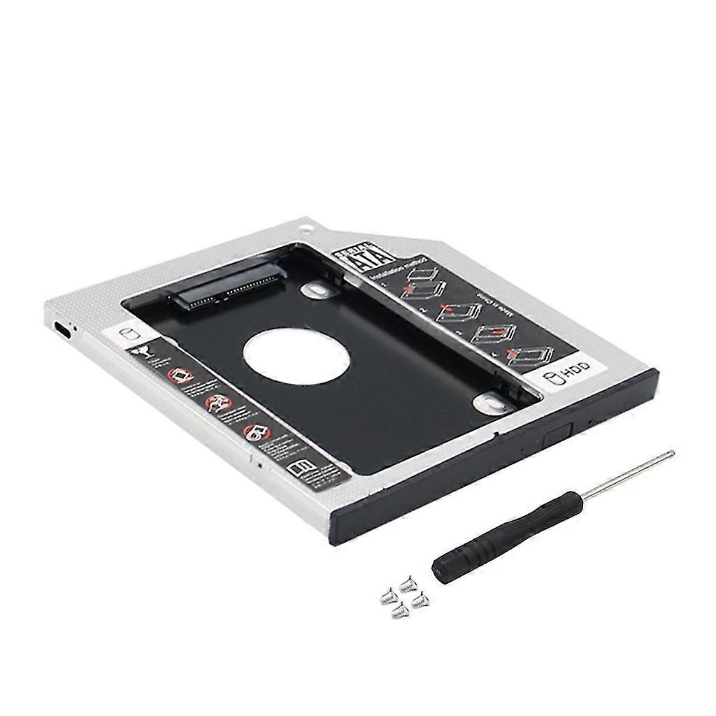 Aluminum 2nd Hard Disk Drive Caddy Case Adapter For Laptop Dvd-rom Optical Bay