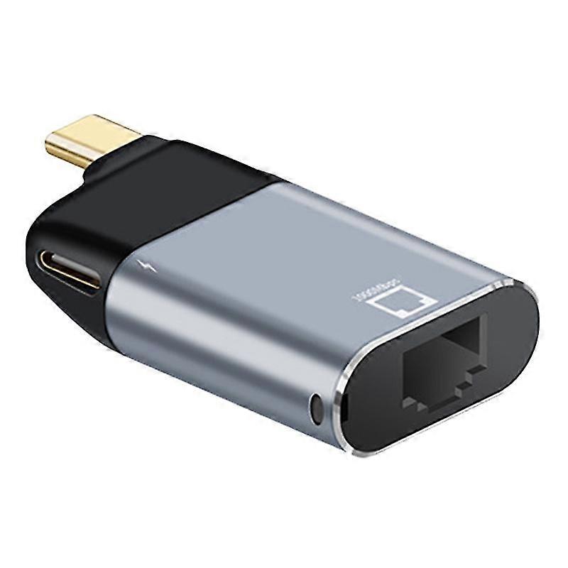 Adapter, Rj45 Female To Type-c Male + Pd Fast Charging Interface, Second-generation High-definition Adapter