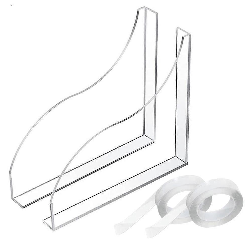 Shower Splash Guard, 2 Pack Bathtub Shower Water Splash Guards Silicone Bathtub Splash Guard Self-Adhesive Waterproof Shower Guards to Keep Water in S