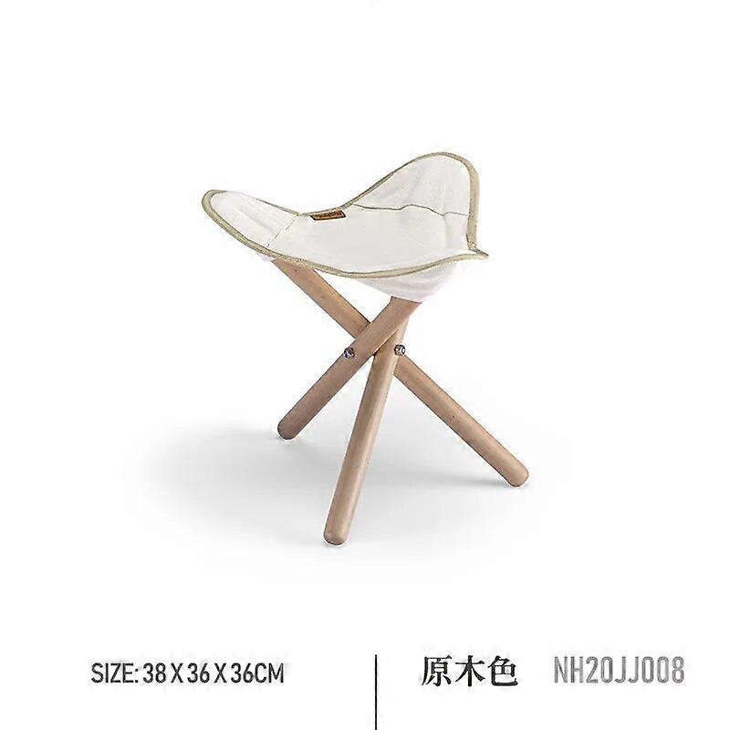 Outdoor Folding Triangle Solid Wood Stool Chair
