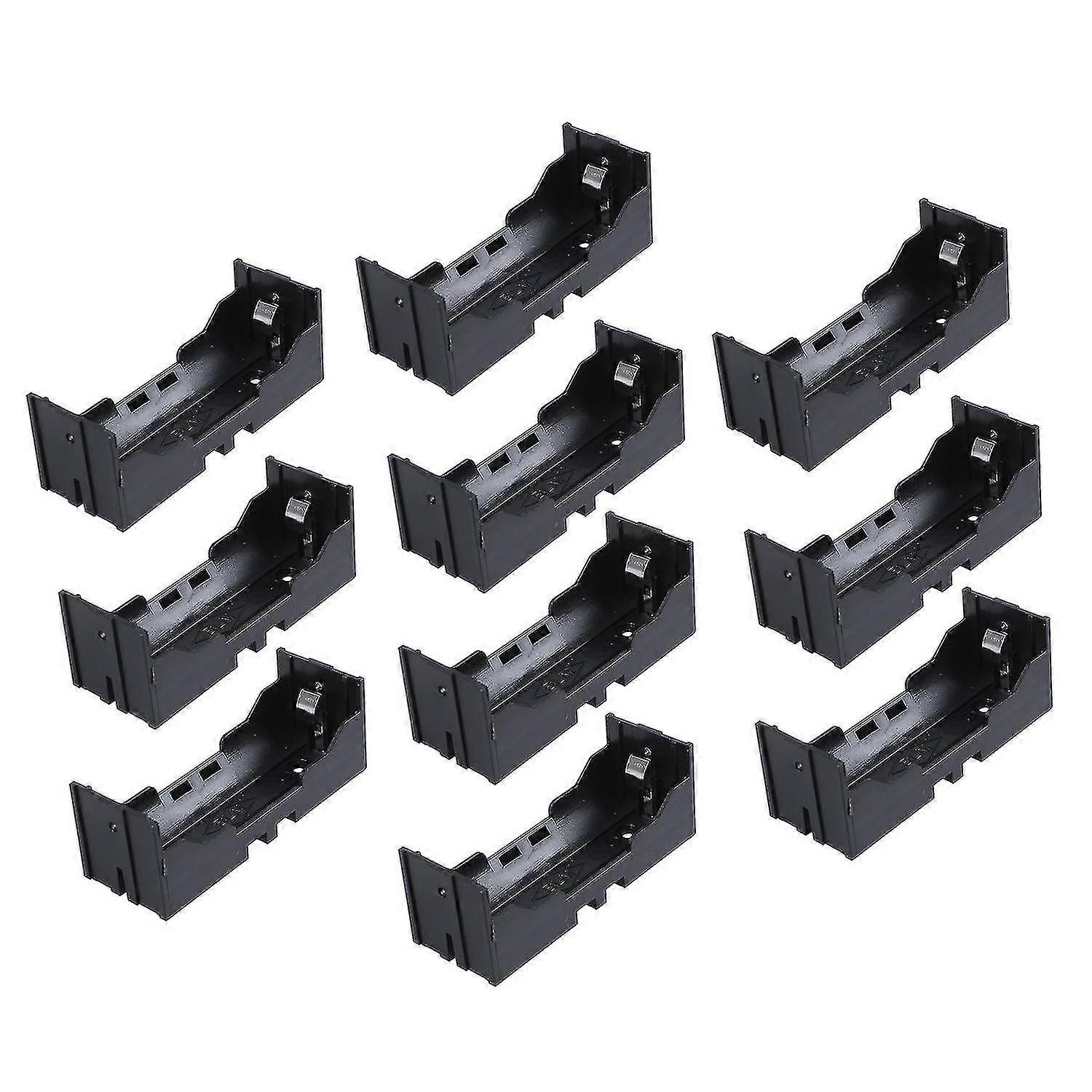 Plastic Single 26650 Battery Holder Case Storage Box 10pcs Black