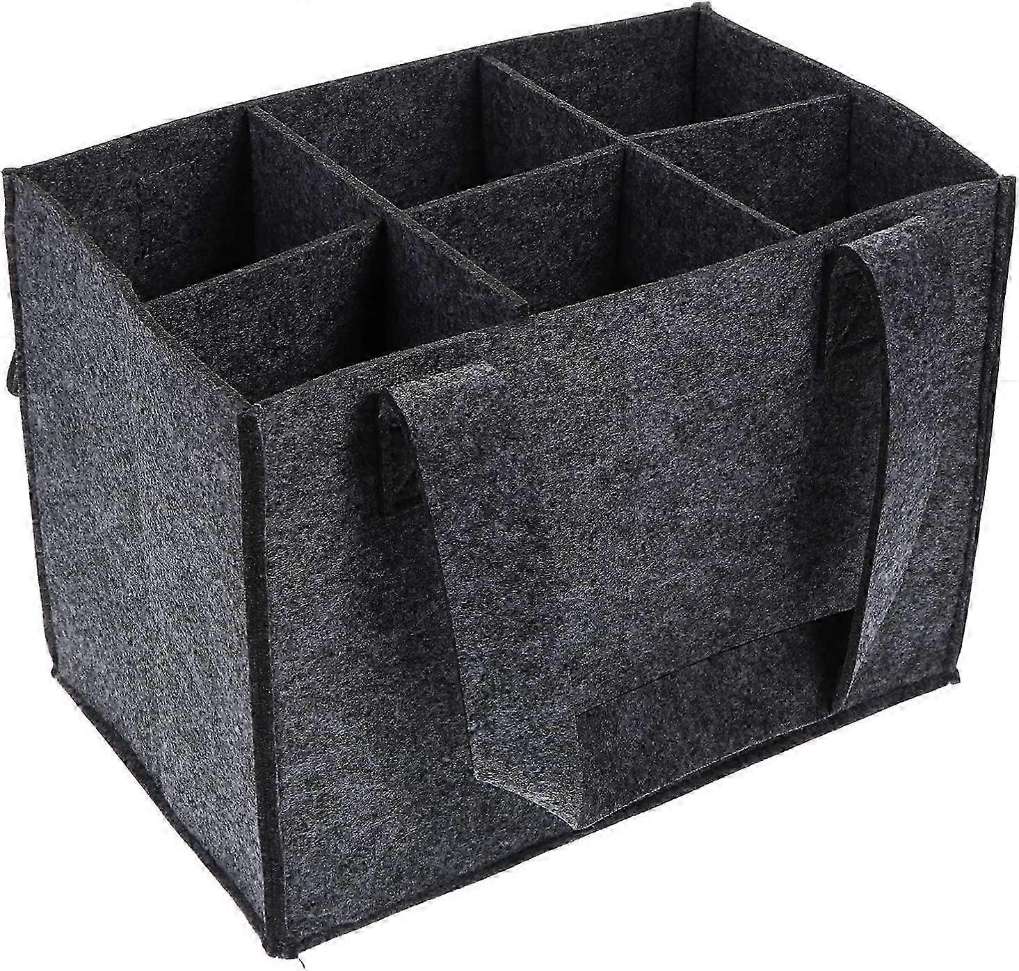 6 Flaschen Weinbox Wasserflaschenträger Weinträger Tote flaschenkorb flaschentasche 6 flaschen mnnertag geschenke with Dividers Felt Insulated Bott
