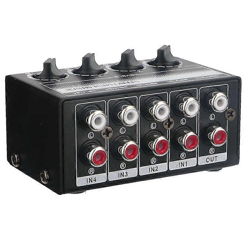 Audio Mixer Mini Stereo 4-channel Passive Mixer Microphone Multi-channel 1 In 4 Out Stereo Splitte