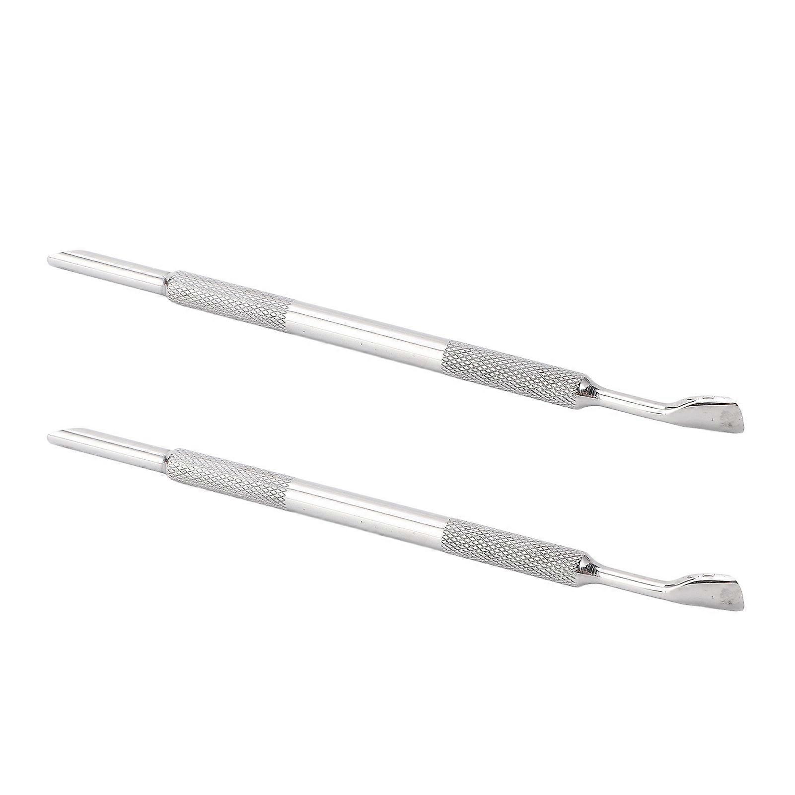 2 Set Cuticle Pusher Set Dead Skin Removal Versatile Cuticle Pusher Nail Polisher Finger Divider for Home Nail Salon
