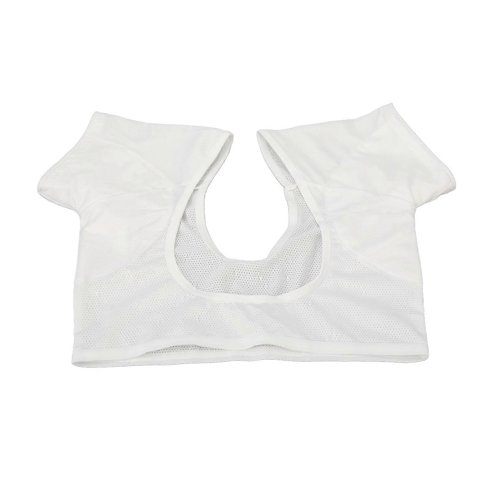 Underarm Sweat Vest Breathable Soft Quick Drying Armpit Sweat Pads Shirt for Women Girls Ladies White M