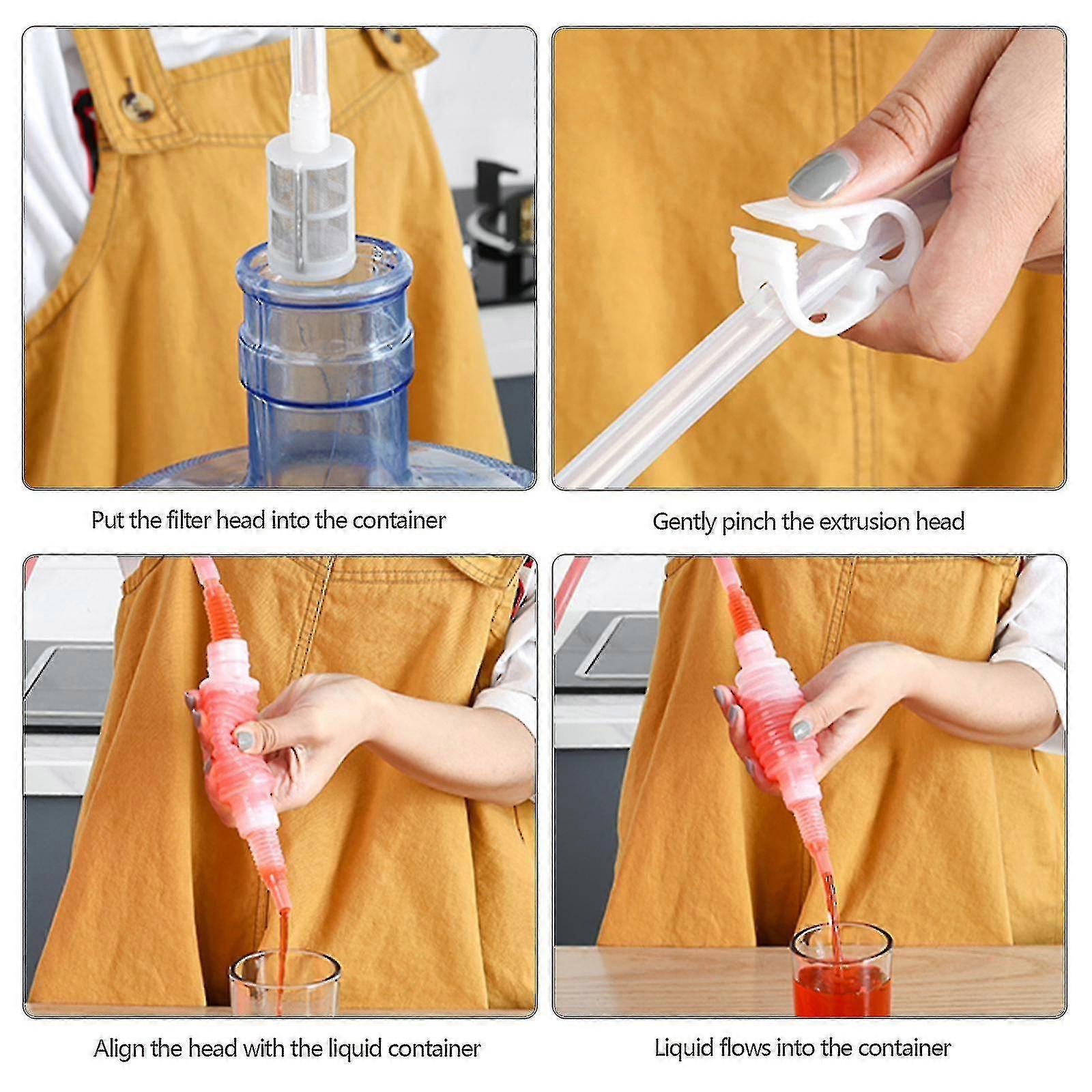 Sifone per vino + pompa – Sifone sifone tubo tubo per birra casa Brew clip morsetto sifone