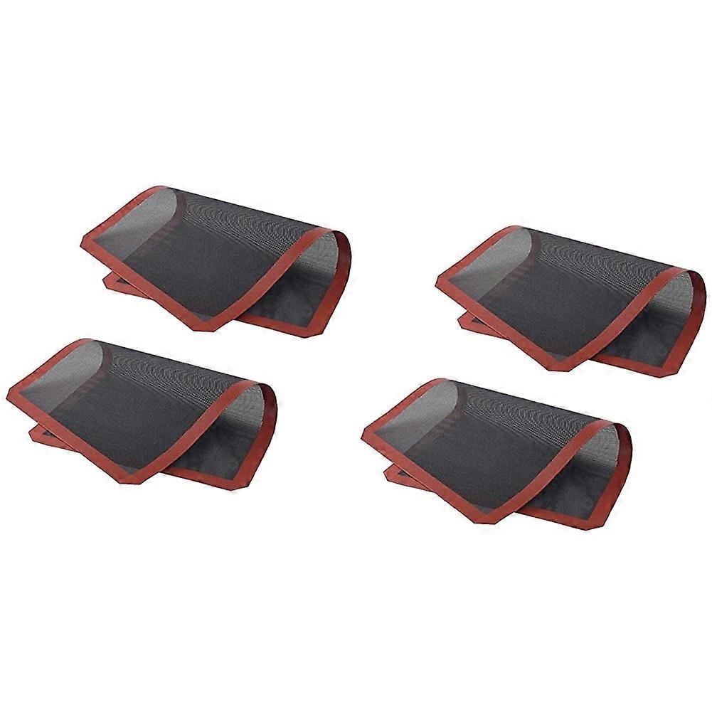 4 Pcs Silicone Baking Mat Sheet,Non-Stick Oven Liner Perforated Mesh Pad,Baked Bread Biscuits Mat,D