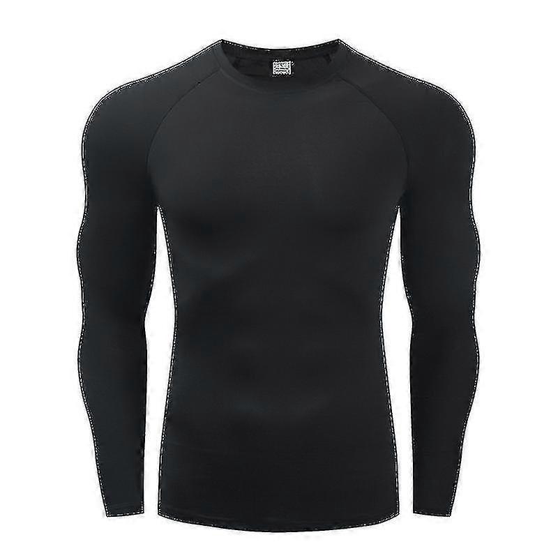 الرجال ضغط الجري تي شيرت اللياقة البدنية ضيق كم طويل الرياضة تي شيرت التدريب الركض القمصان الصالة الرياضية ملابس رياضية سريعة الجافة راشجارد