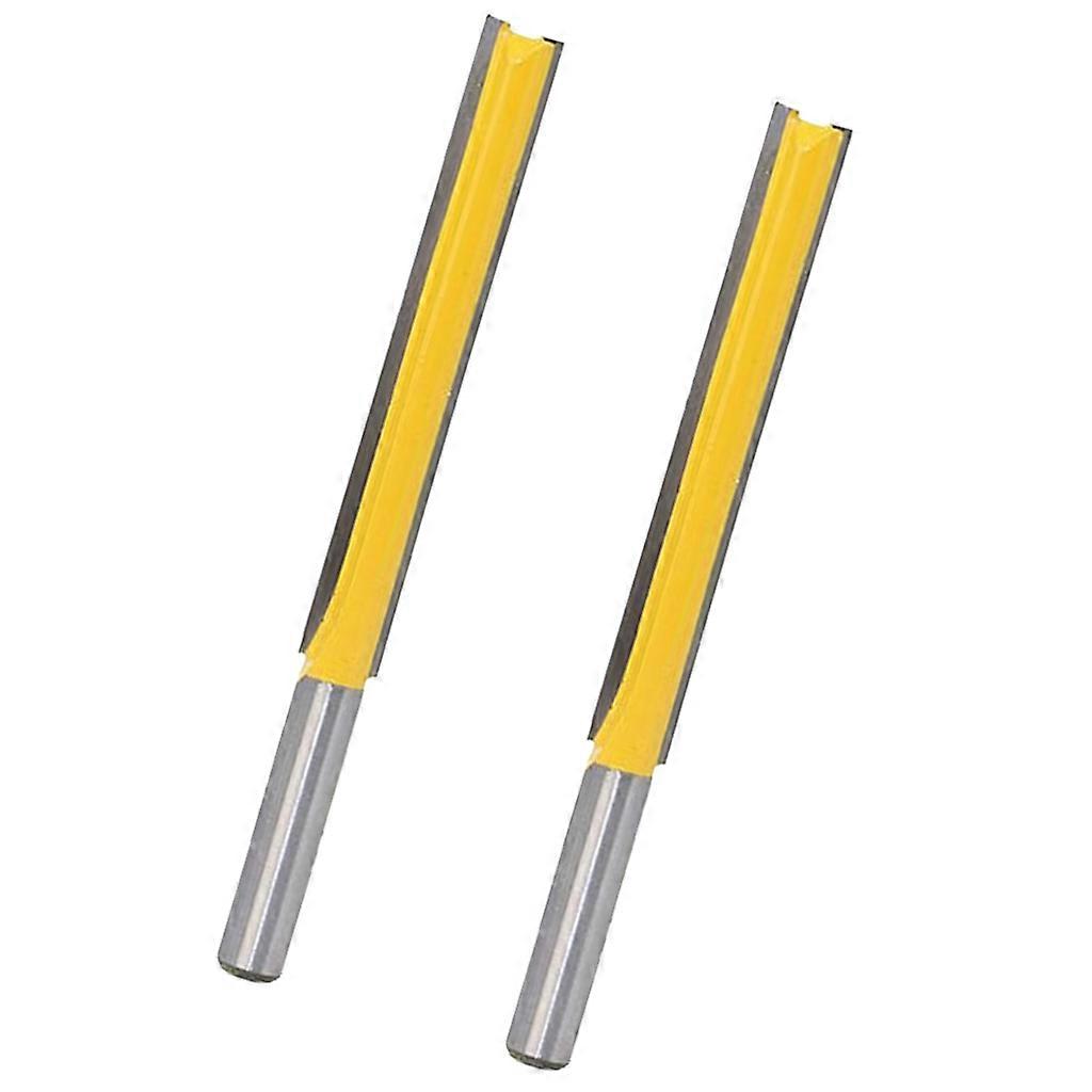 2pcs 3/8'' Diameter x 3'' Height Straight Router Bit Blade Extra Long Cutter