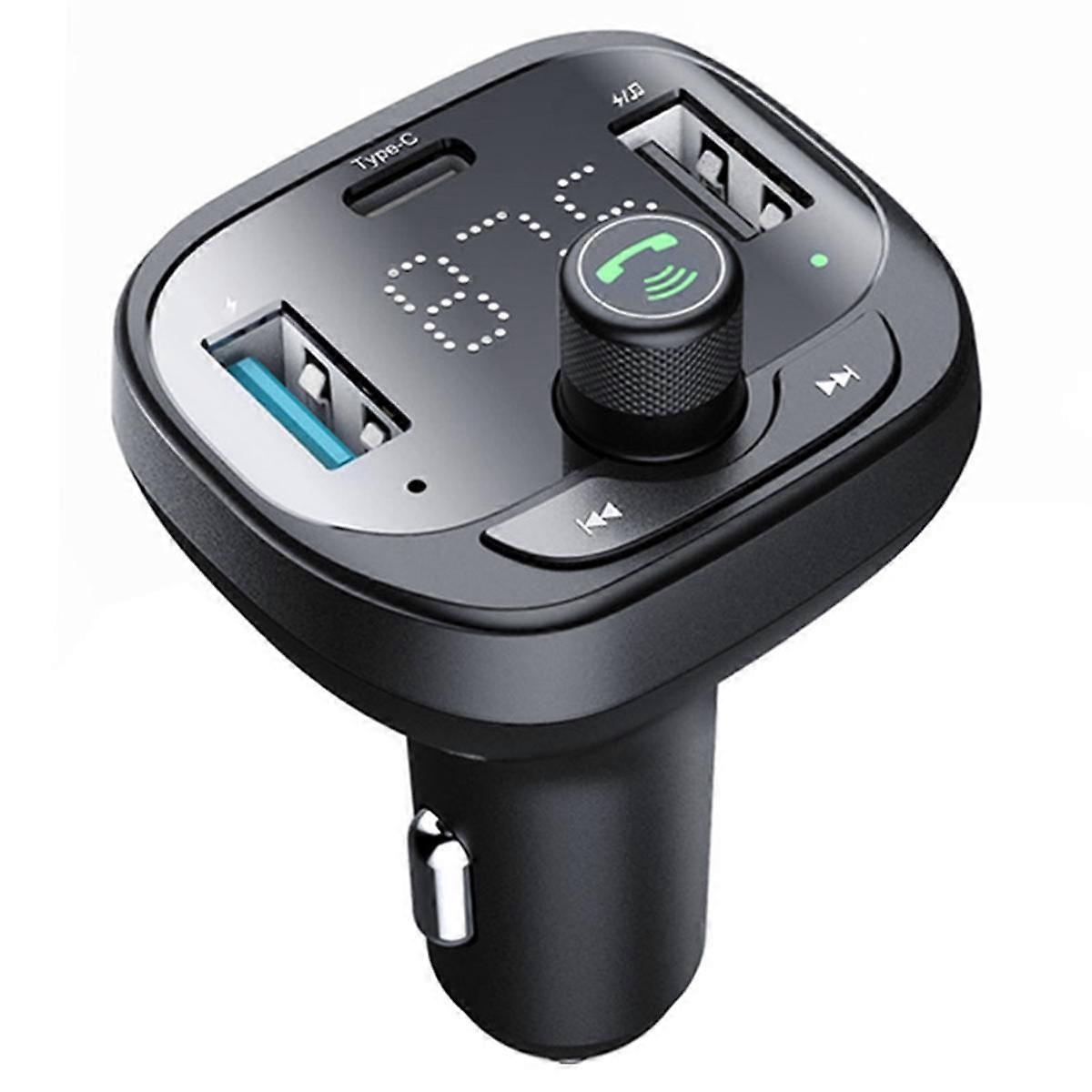 TF Card U Disk Car MP3 Player QC3.0 Type-C PD Fast Charging 2 USB Charger Bluetooth 5.0 Handsfree Car Kit FM Transmitter