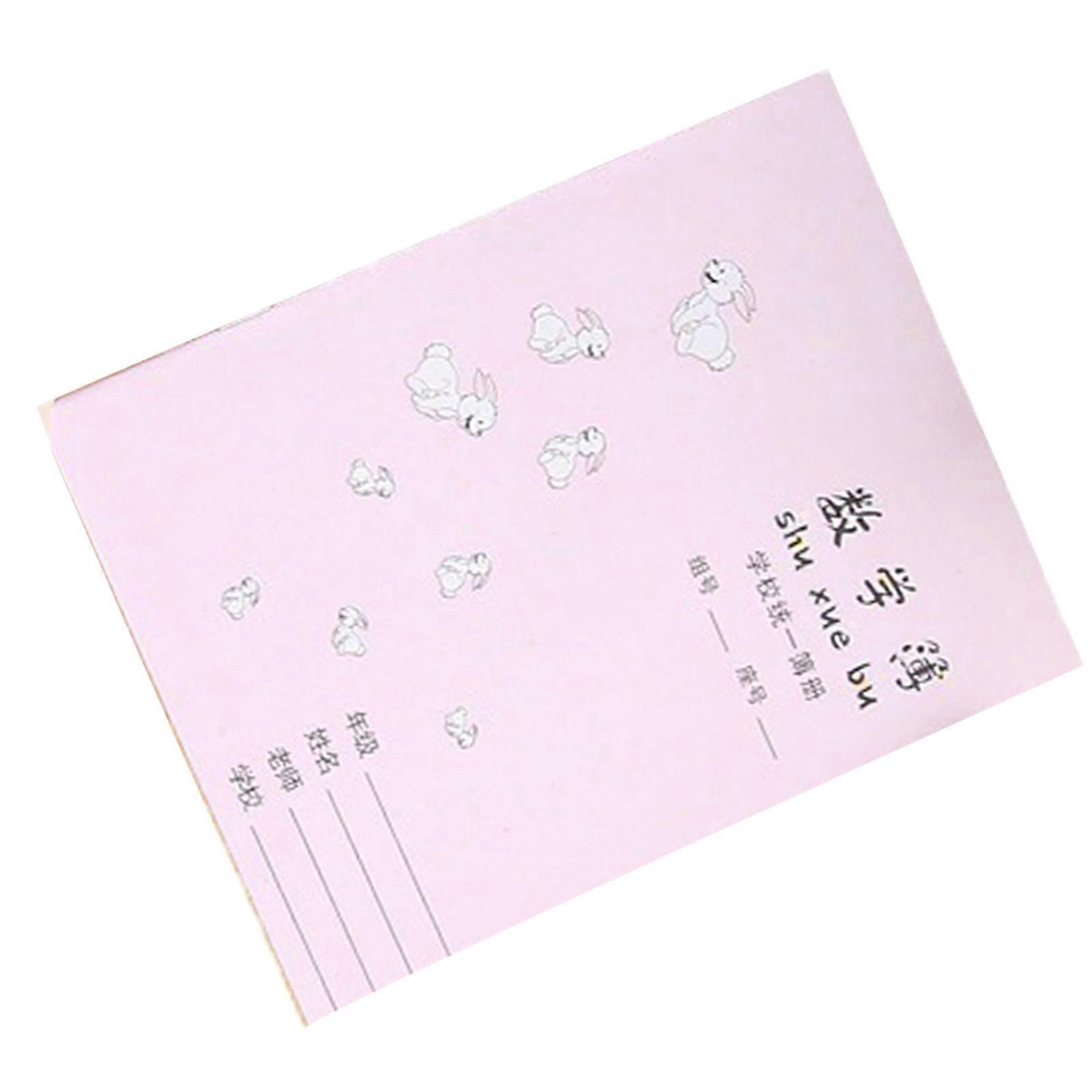 Primary School Exercise Book Portable Kindergarten Exercise Notebook with Cartoon Cover for Home School Math