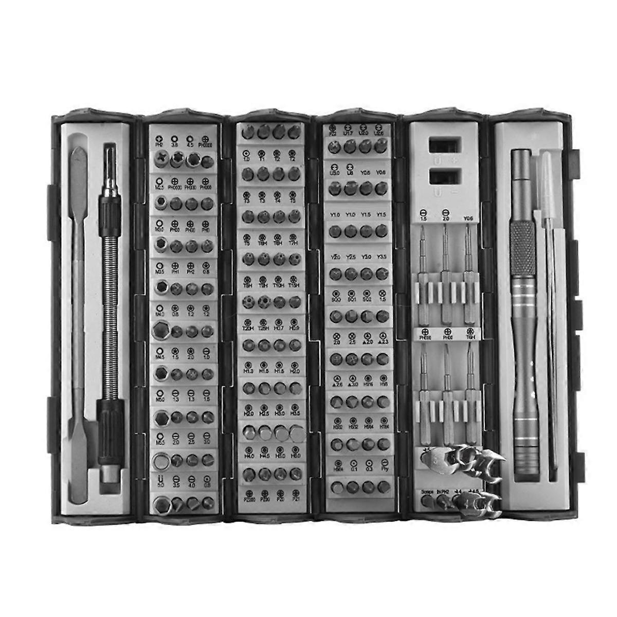 128-In-1 Screwdriver Set Household Disassembly Maintenance Tool Cylinder Portable Plum Hexagonal Sp