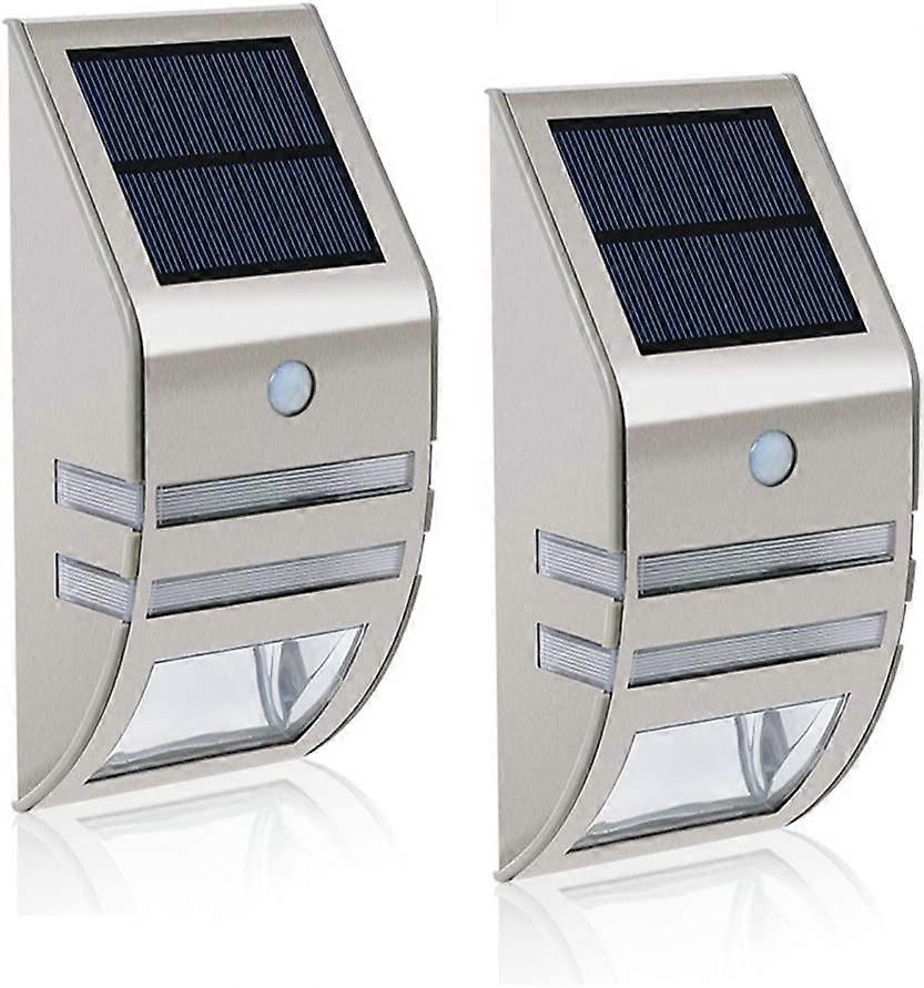 2pcs Solar Wall Lights Waterproof with motion sensor 90 Wide angle